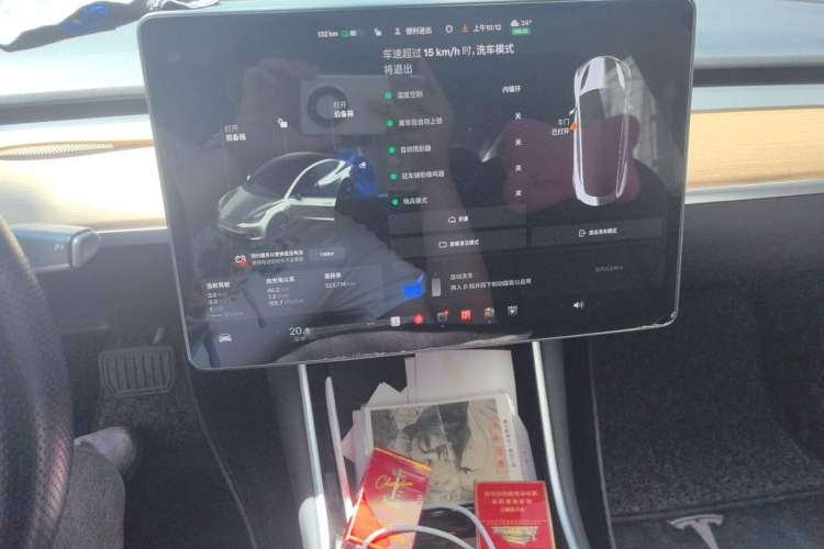 Used Tesla Model 3 2019 Standard Range Rear-Wheel Drive Upgraded Version (60 kWh) Audio And AC Panel