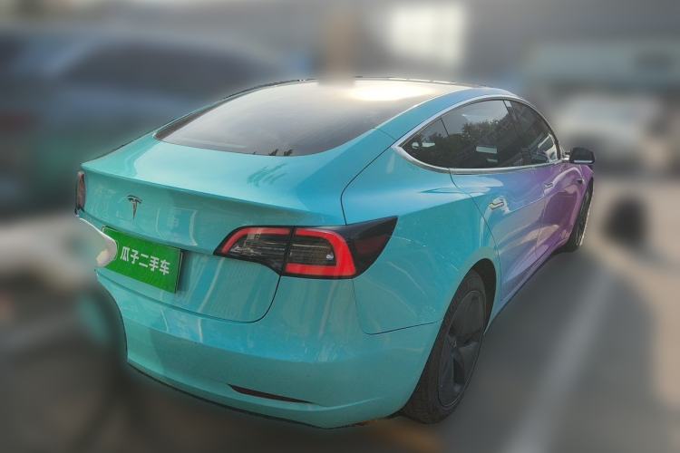 Used Tesla Model 3 2019 Standard Range Rear-Drive Upgraded Version Rear Right 45 Deg