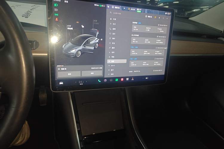 Used Tesla Model 3 2019 Long-Range Rear-Wheel-Drive Version Audio And AC Panel