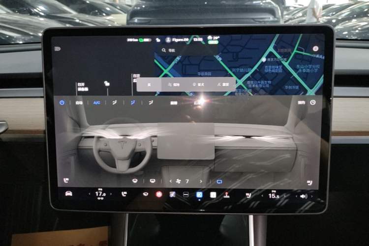 Used Tesla Model 3 2019 Long-Range Rear-Wheel-Drive Version Audio And AC Panel