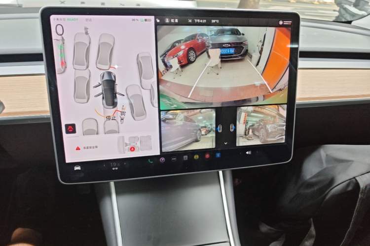 Used Tesla Model 3 2019 Long-Range Rear-Wheel-Drive Version Audio And AC Panel