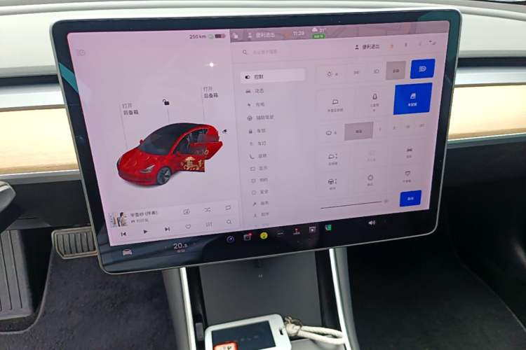 Used Tesla Model 3 2019 Long-Range Rear-Wheel-Drive Version Audio And AC Panel