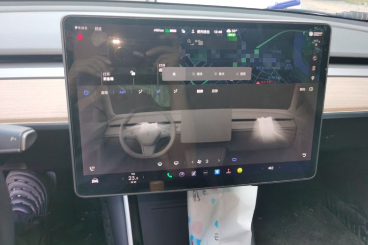 Used Tesla Model 3 2019 Long-Range Rear-Wheel-Drive Version Audio And AC Panel