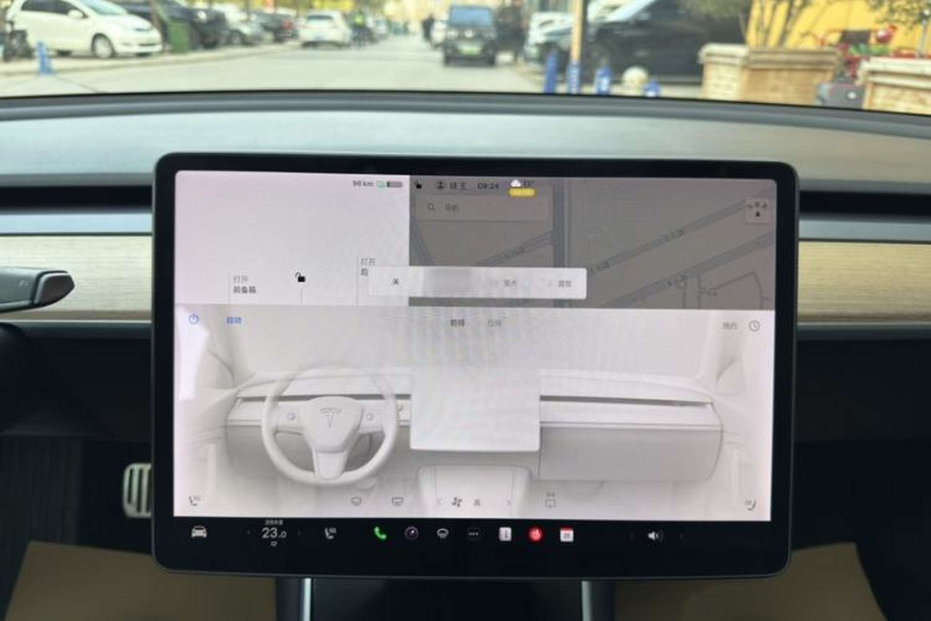 Used Tesla Model 3 2019 Long-Range Rear-Wheel-Drive Version Audio And AC Panel