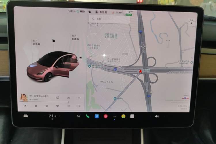 Used Tesla Model 3 2019 Standard Range Rear-Drive Upgraded Version Audio And AC Panel