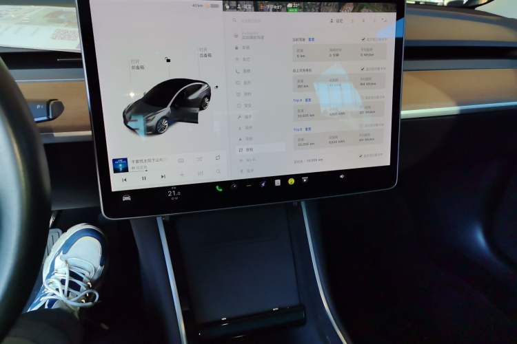 Used Tesla Model 3 2019 Long-Range All-Wheel-Drive Version Audio And AC Panel
