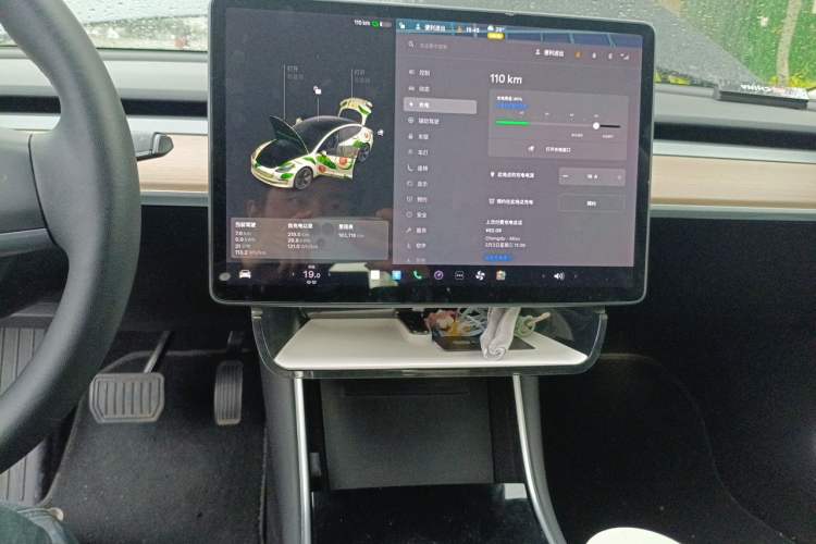 Used Tesla Model 3 2019 Long-Range Rear-Wheel-Drive Version Audio And AC Panel