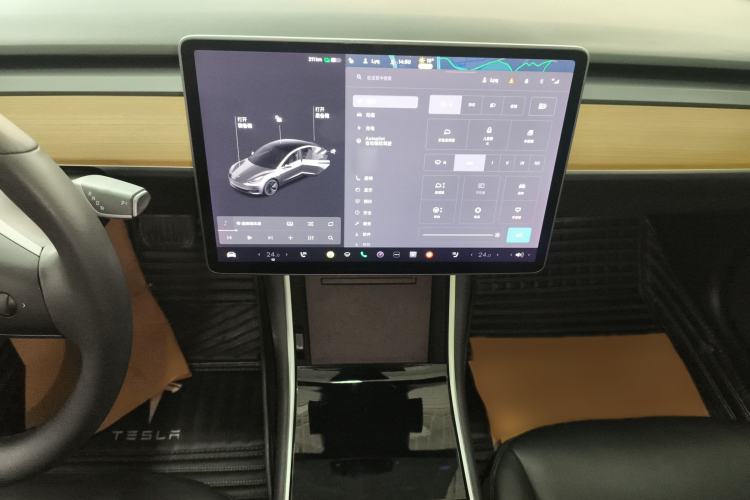 Used Tesla Model 3 2019 Long-Range All-Wheel-Drive Version Audio And AC Panel