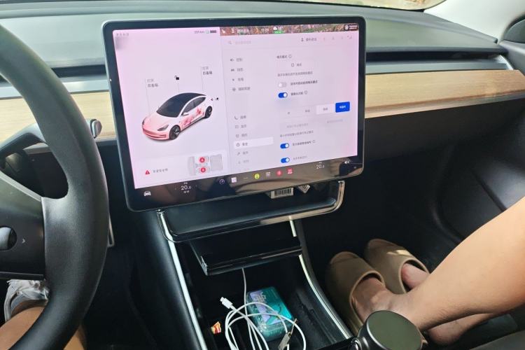 Used Tesla Model 3 2019 Long-Range All-Wheel-Drive Version Audio And AC Panel
