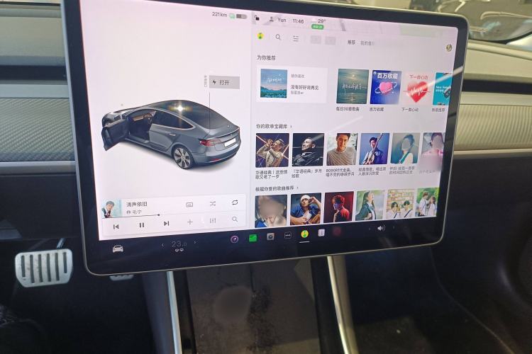 Used Tesla Model 3 2019 Performance High-Performance All-Wheel-Drive Version Audio And AC Panel