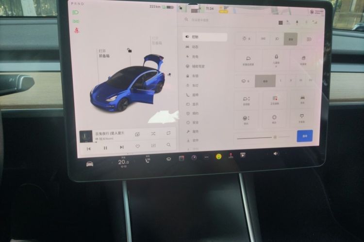 Used Tesla Model 3 2019 Long-Range All-Wheel-Drive Version Audio And AC Panel