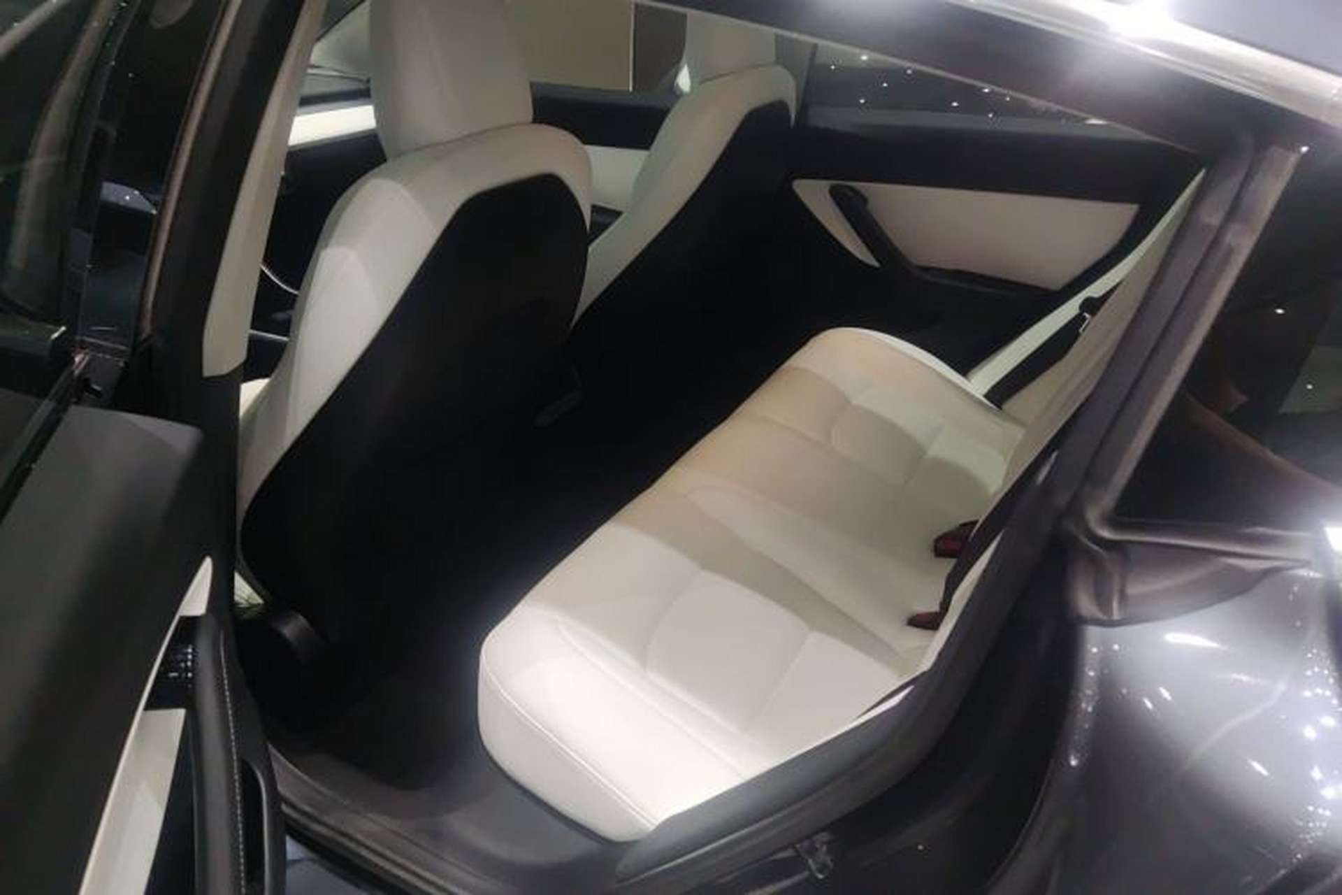 Used Tesla Model 3 2019 Long-Range All-Wheel-Drive Version Left Rear Seat