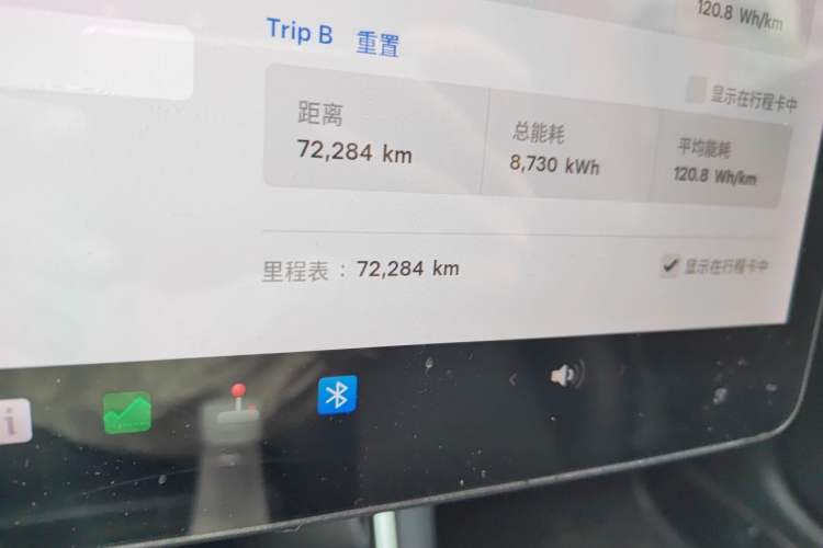 Used Tesla Model 3 2019 Standard Range Rear-Drive Upgraded Version Odometer Close Up