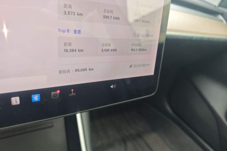 Used Tesla Model 3 2019 Standard Range Rear-Drive Upgraded Version Odometer Close Up