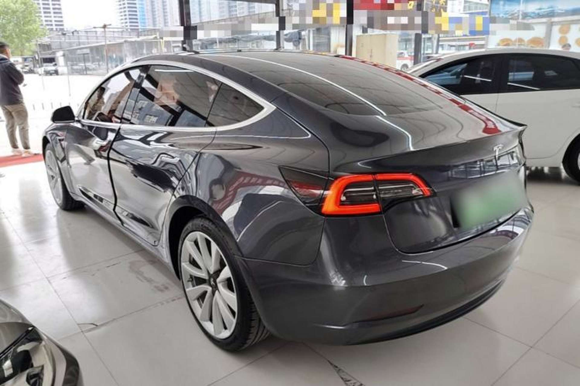 Used Tesla Model 3 2019 Standard Range Rear-Drive Upgraded Version Rear Left 45 Deg