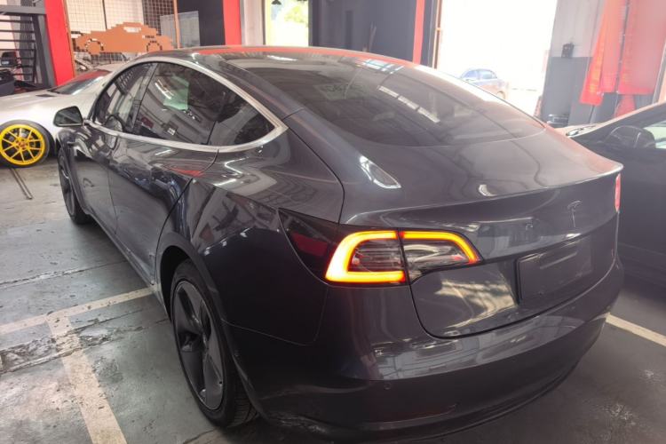 Used Tesla Model 3 2019 Long-Range Rear-Wheel-Drive Version Rear Left 45 Deg