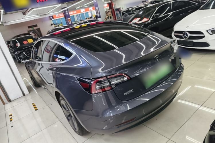 Used Tesla Model 3 2019 Standard Range Rear-Drive Upgraded Version Rear Left 45 Deg