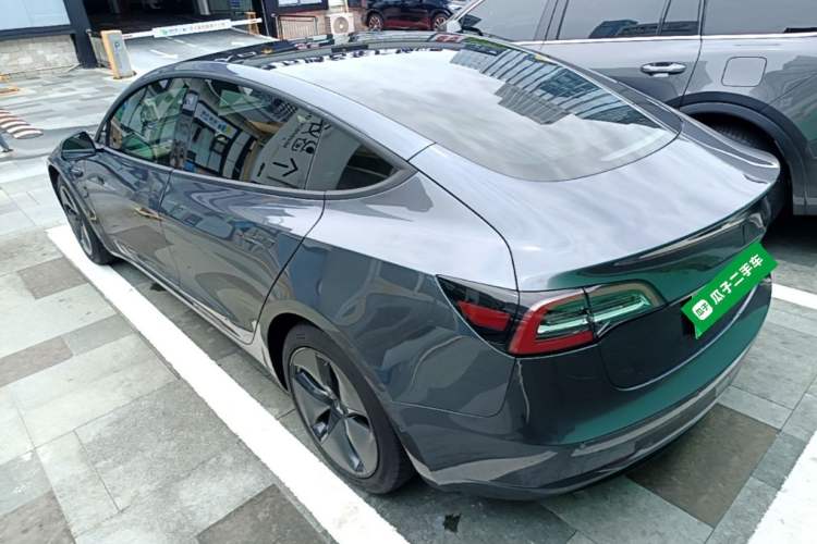 Used Tesla Model 3 2019 Long-Range Rear-Wheel-Drive Version Rear Left 45 Deg