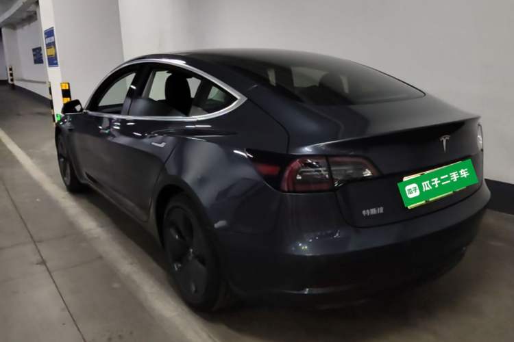 Used Tesla Model 3 2019 Standard Range Rear-Drive Upgraded Version Rear Left 45 Deg