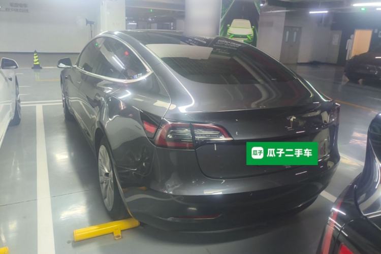 Used Tesla Model 3 2019 Standard Range Rear-Drive Upgraded Version Rear Left 45 Deg