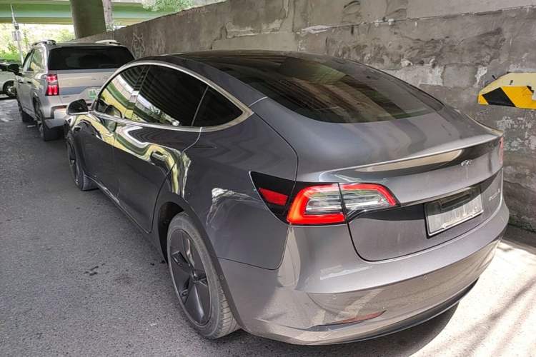 Used Tesla Model 3 2019 Standard Range Rear-Drive Upgraded Version Rear Left 45 Deg
