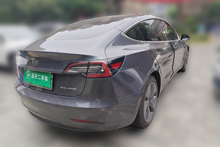 Used Tesla Model 3 2019 Long-Range All-Wheel-Drive Version Rear Right 45 Deg