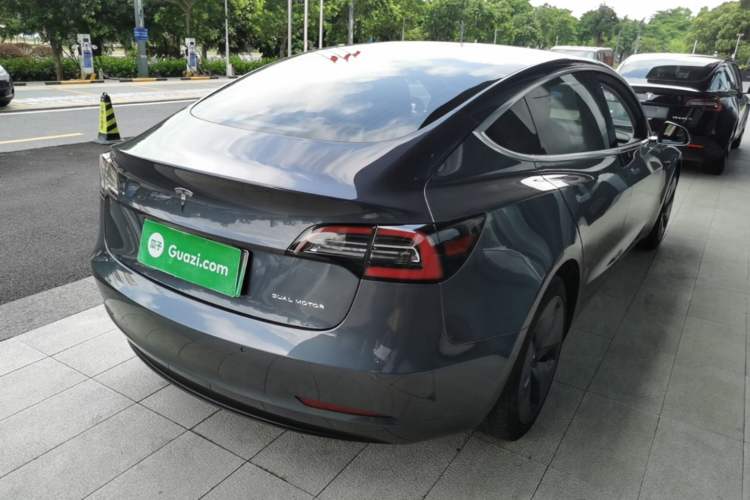 Used Tesla Model 3 2019 Long-Range All-Wheel-Drive Version Rear Right 45 Deg