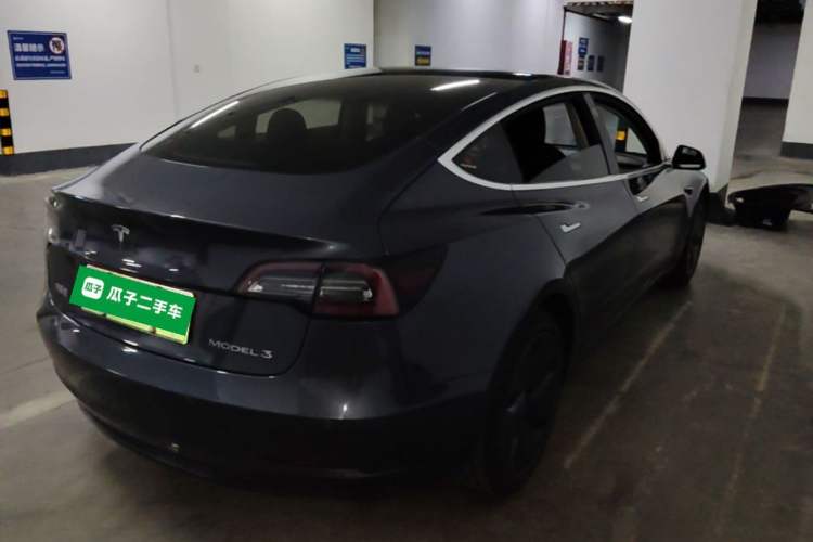 Used Tesla Model 3 2019 Standard Range Rear-Drive Upgraded Version Rear Right 45 Deg