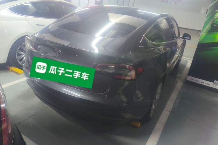 Used Tesla Model 3 2019 Standard Range Rear-Drive Upgraded Version Rear Right 45 Deg