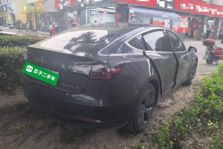 Used Tesla Model 3 2019 Standard Range Rear-Drive Upgraded Version Rear Right 45 Deg