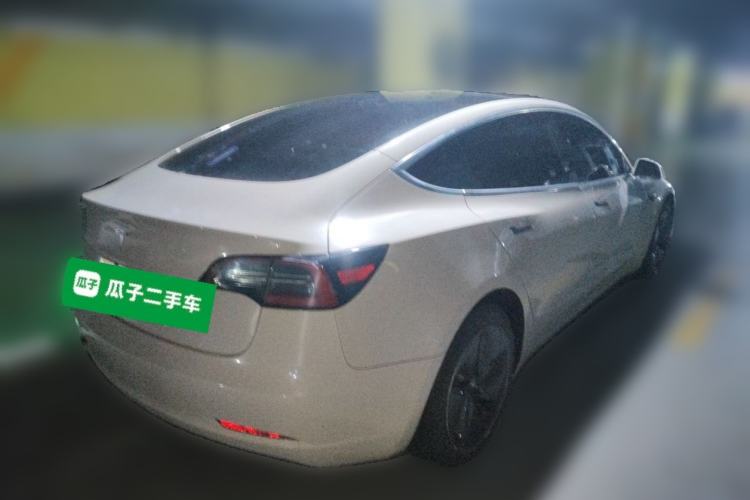 Used Tesla Model 3 2019 Standard Range Rear-Drive Upgraded Version Rear Right 45 Deg