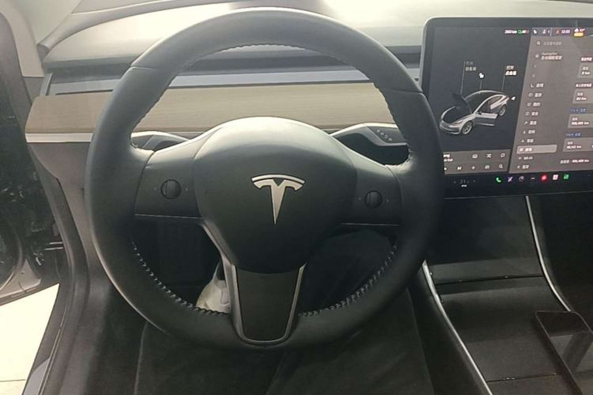 Used Tesla Model 3 2019 Long-Range Rear-Wheel-Drive Version Steering Wheel