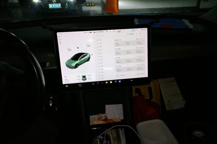 Used Tesla Model 3 2019 Long-Range All-Wheel-Drive Version Audio And AC Panel