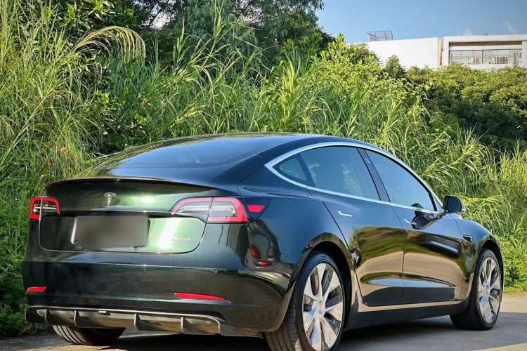 Used Tesla Model 3 2019 Performance High-Performance All-Wheel-Drive Version Rear Right 45 Deg