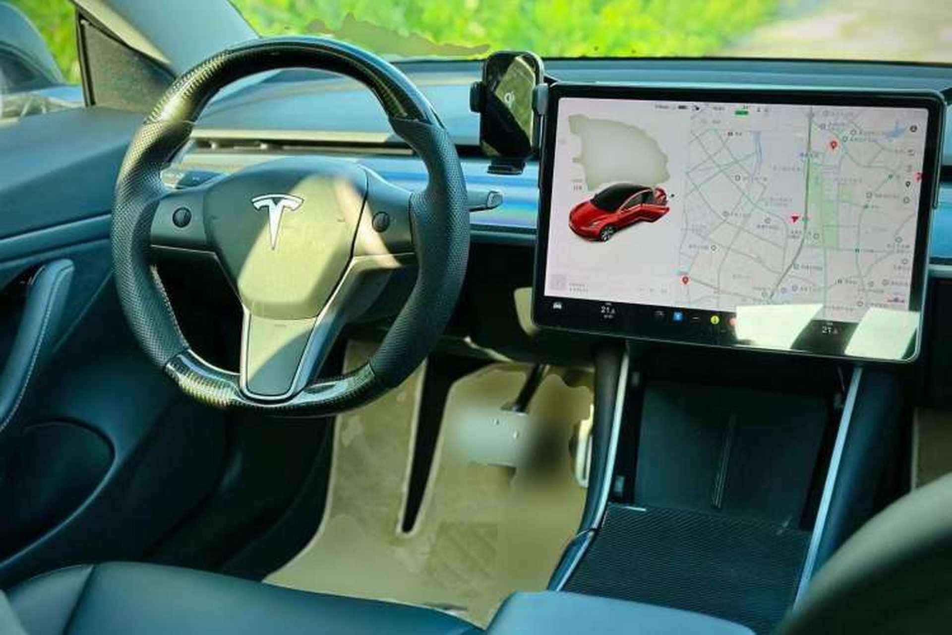 Used Tesla Model 3 2019 Performance High-Performance All-Wheel-Drive Version Steering Wheel