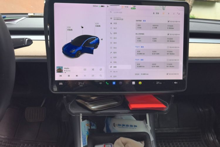 Used Tesla Model 3 2019 Standard Range Rear-Drive Upgraded Version Audio And AC Panel
