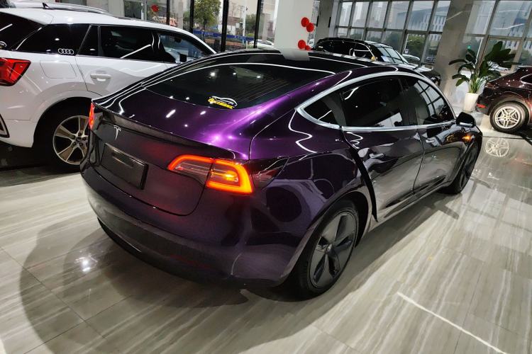 Used Tesla Model 3 2019 Standard Range Rear-Drive Upgraded Version Rear Right 45 Deg