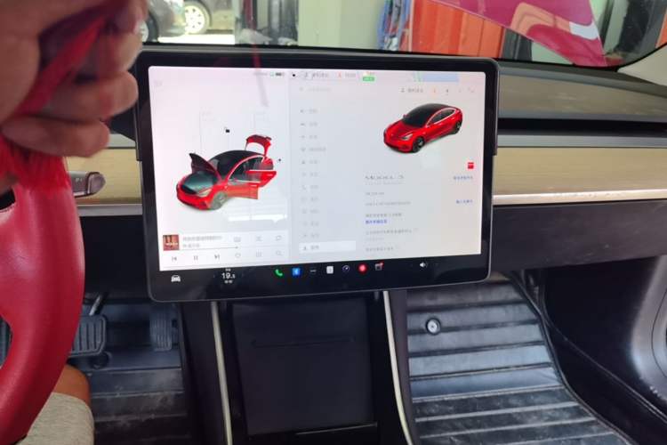 Used Tesla Model 3 2019 Long-Range Rear-Wheel-Drive Version Audio And AC Panel