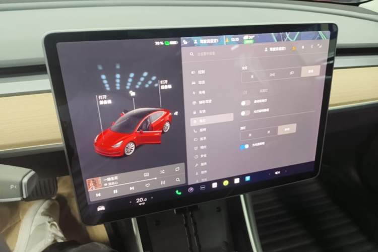Used Tesla Model 3 2019 Standard Range Rear-Wheel Drive Upgraded Version (60 kWh) Audio And AC Panel