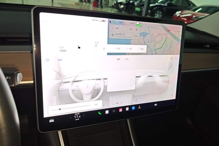 Used Tesla Model 3 2019 Long-Range Rear-Wheel-Drive Version Audio And AC Panel