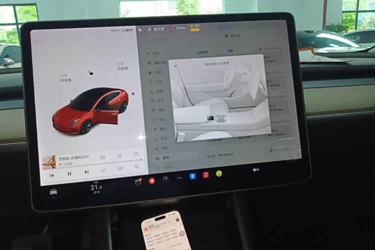 Used Tesla Model 3 2019 Standard Range Rear-Drive Upgraded Version Audio And AC Panel