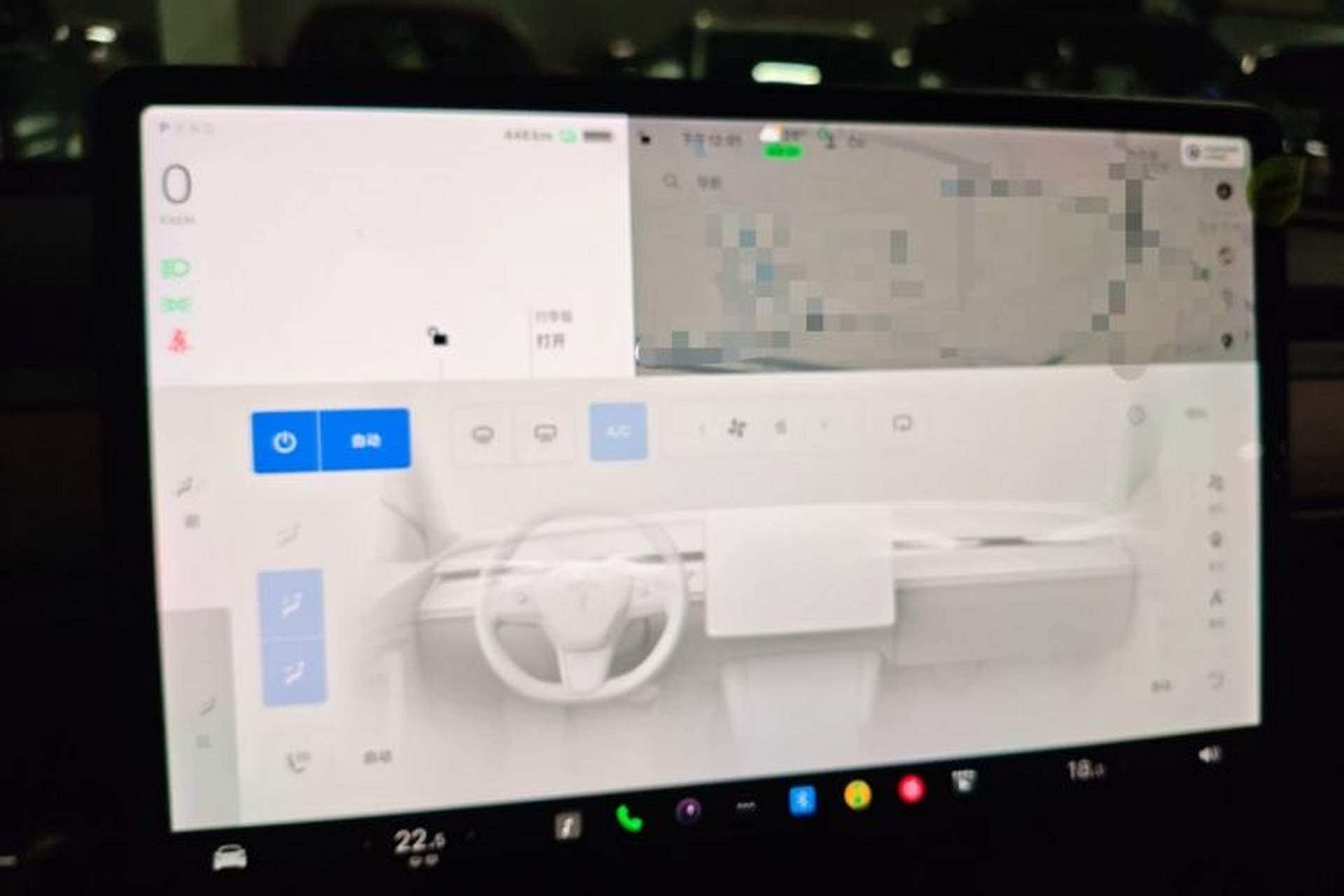 Used Tesla Model 3 2019 Long-Range Rear-Wheel-Drive Version Audio And AC Panel