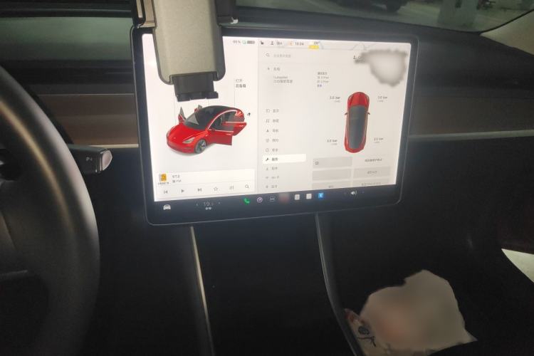 Used Tesla Model 3 2019 Long-Range Rear-Wheel-Drive Version Audio And AC Panel