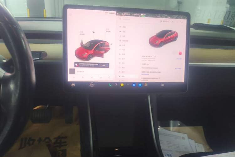 Used Tesla Model 3 2019 Long-Range All-Wheel-Drive Version Audio And AC Panel