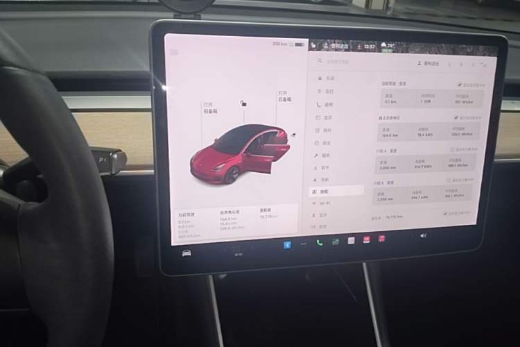 Used Tesla Model 3 2019 Long-Range All-Wheel-Drive Version Audio And AC Panel