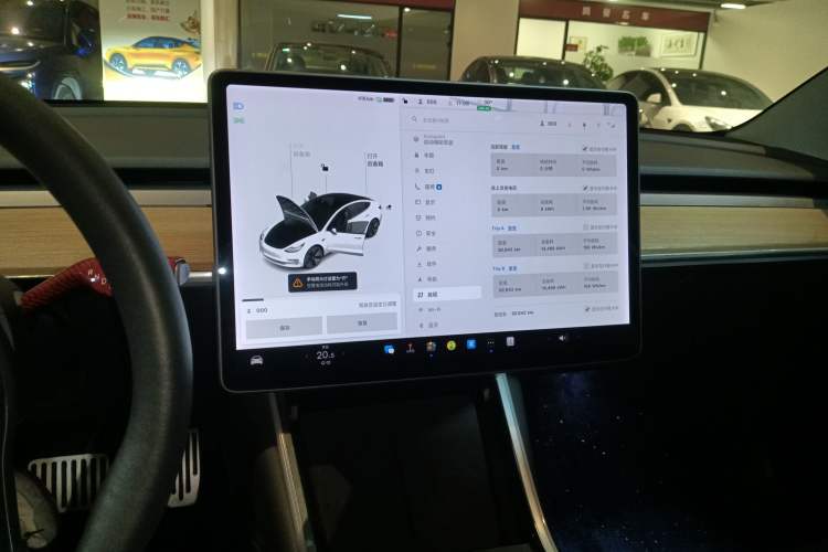 Used Tesla Model 3 2019 Long-Range Rear-Wheel-Drive Version Audio And AC Panel