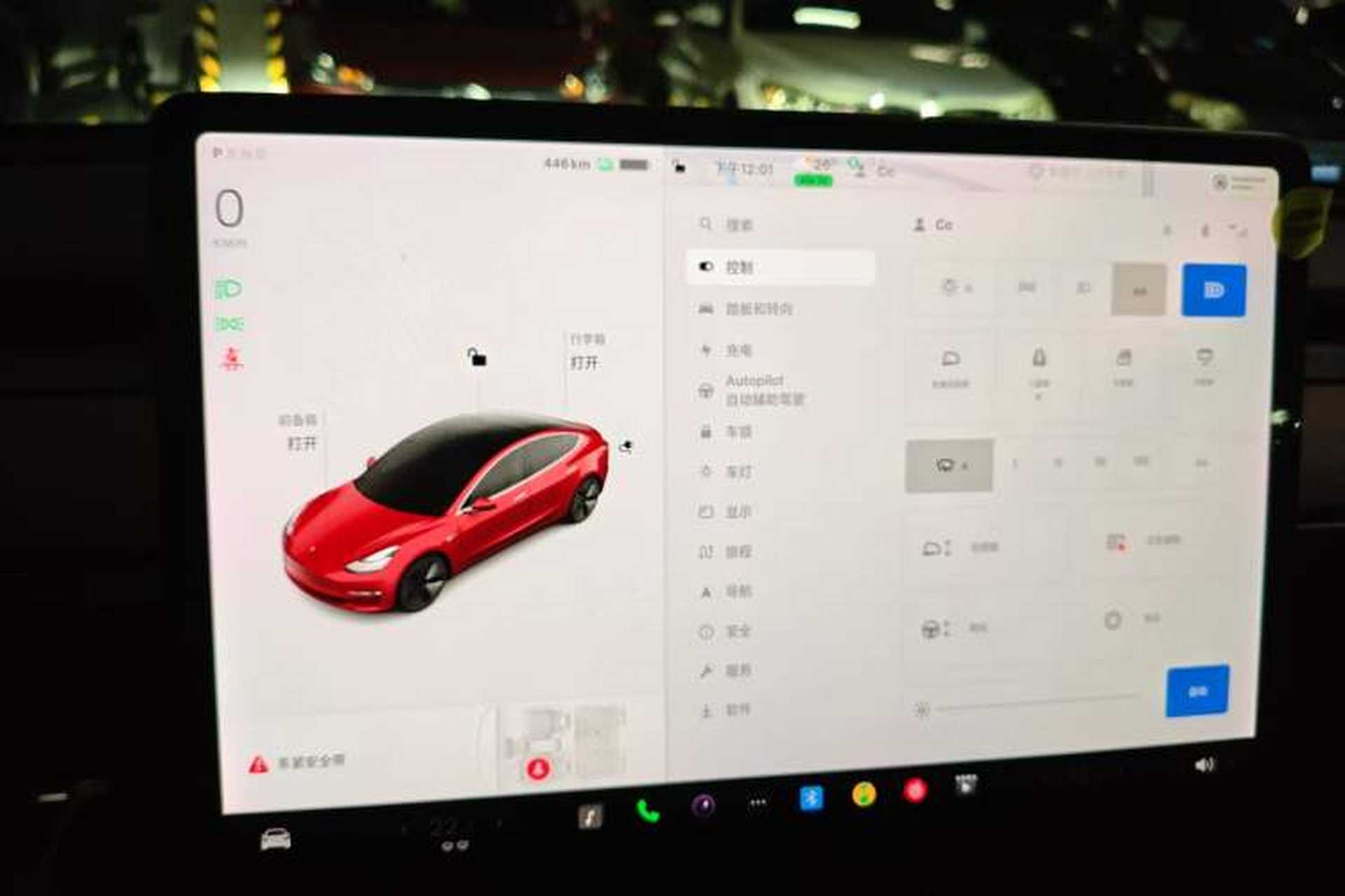 Used Tesla Model 3 2019 Long-Range Rear-Wheel-Drive Version Instrument Cluster