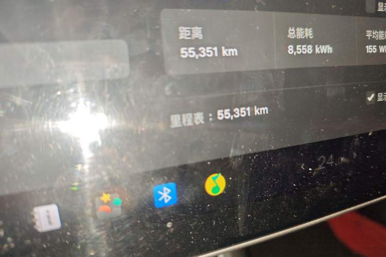 Used Tesla Model 3 2019 Long-Range All-Wheel-Drive Version Odometer Close Up