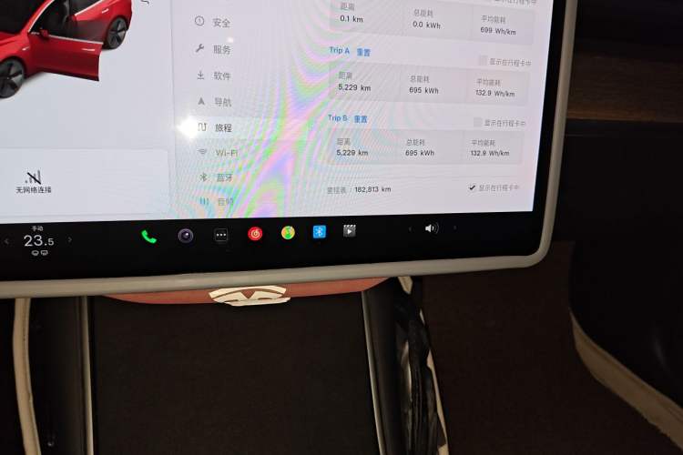Used Tesla Model 3 2019 Standard Range Rear-Drive Upgraded Version Odometer Close Up