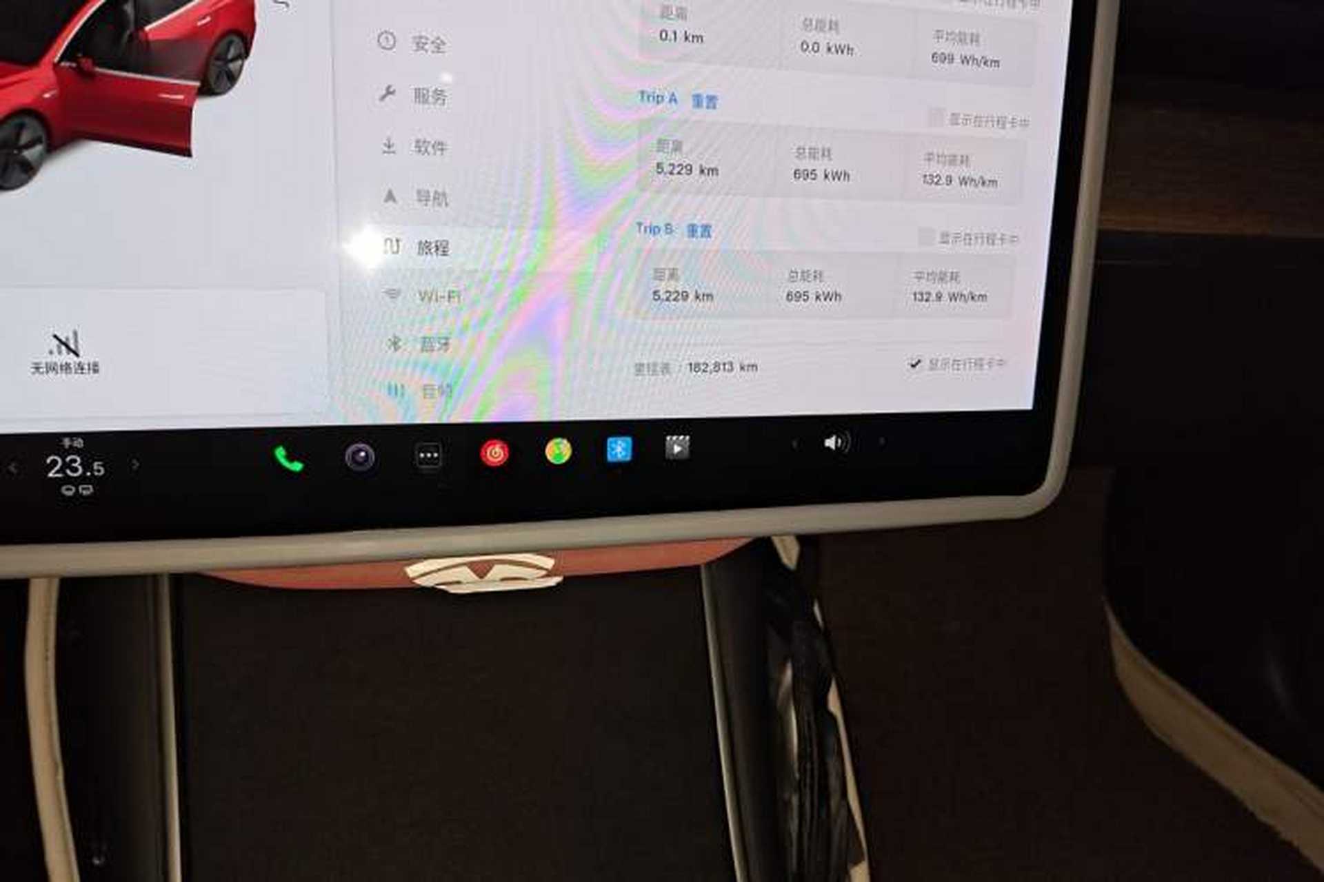 Used Tesla Model 3 2019 Standard Range Rear-Drive Upgraded Version Odometer Close Up